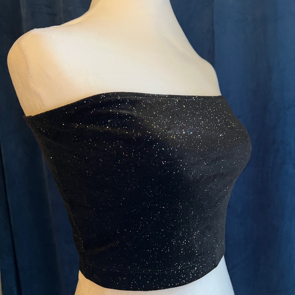 Forever 21 Shimmering Black Tube Top